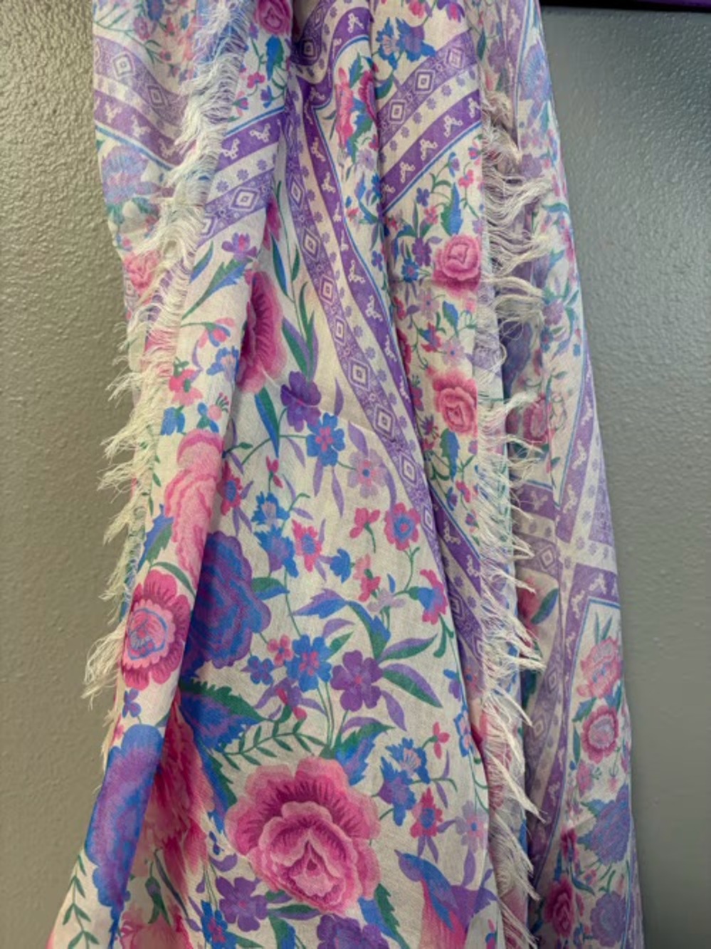 Spell - BABUSHKA VINTAGE TRAVEL SCARF- LAVENDER - NWT - Picture 5 of 5